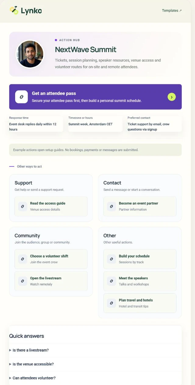Hub de voluntarios para eventos &mdash; Vista previa del dise&ntilde;o