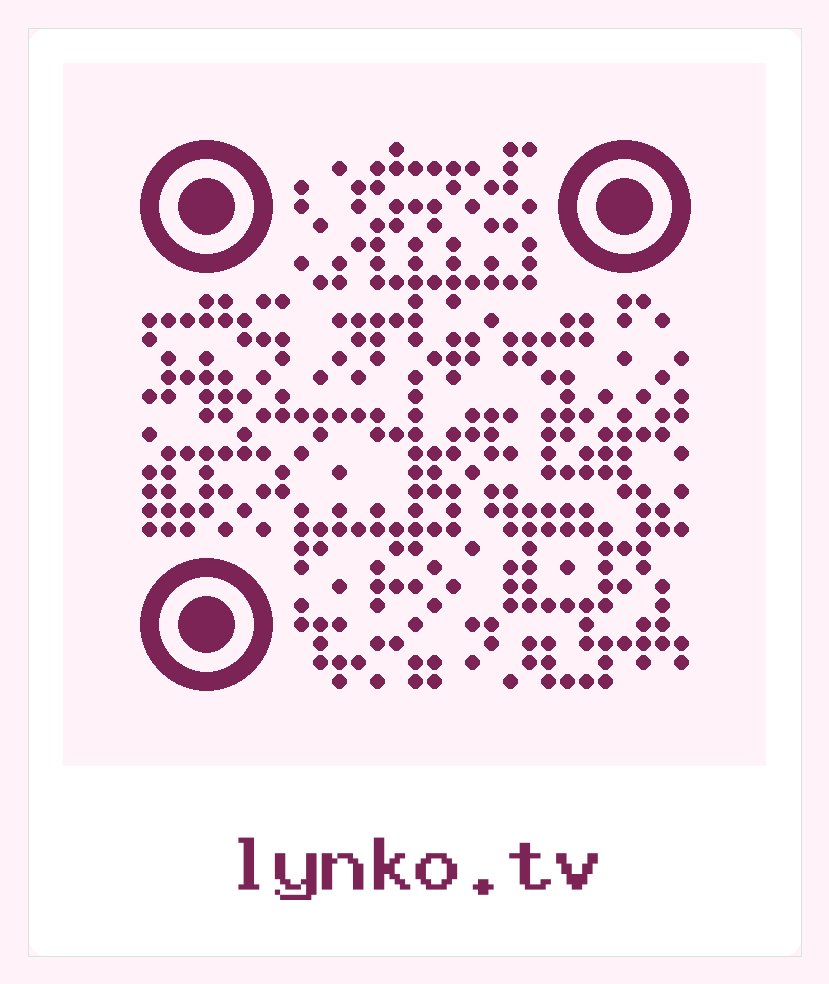 Beerenrote Punkte &mdash; QR-Code zu lynko.tv