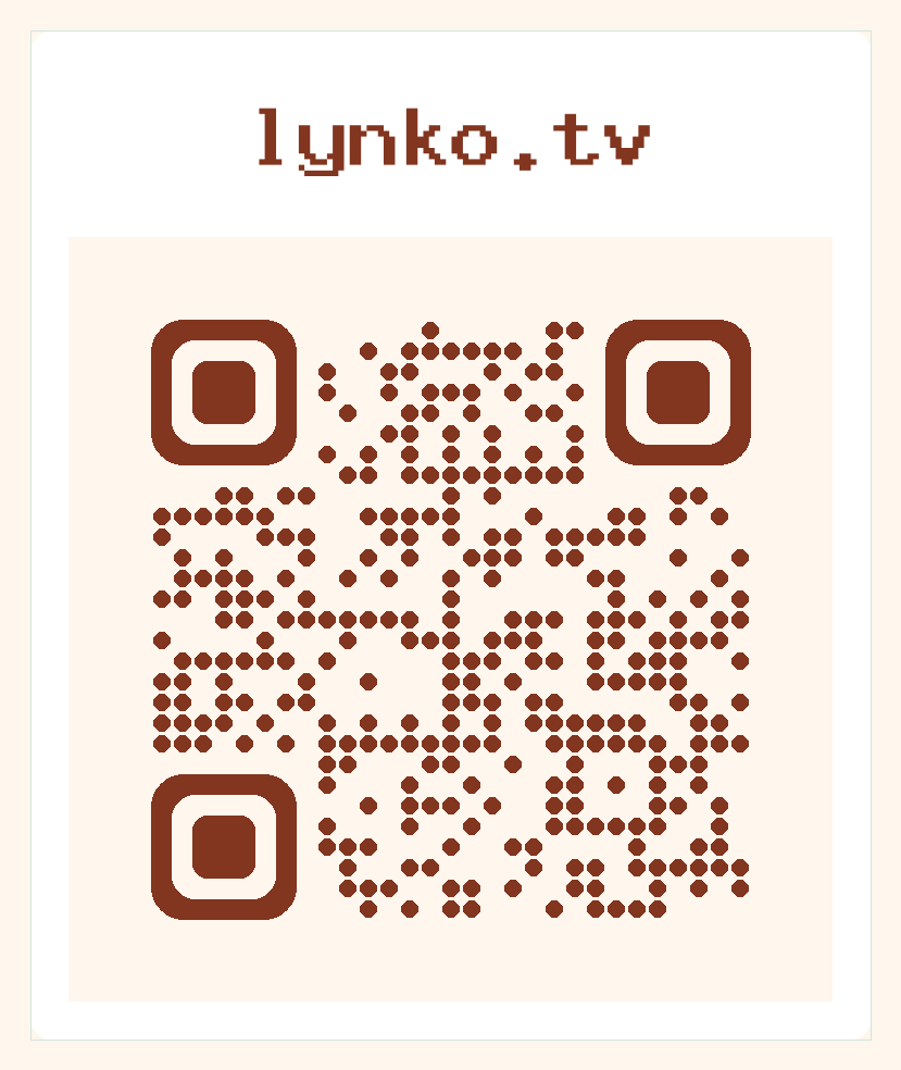 Elegantes Terrakotta &mdash; QR-Code zu lynko.tv