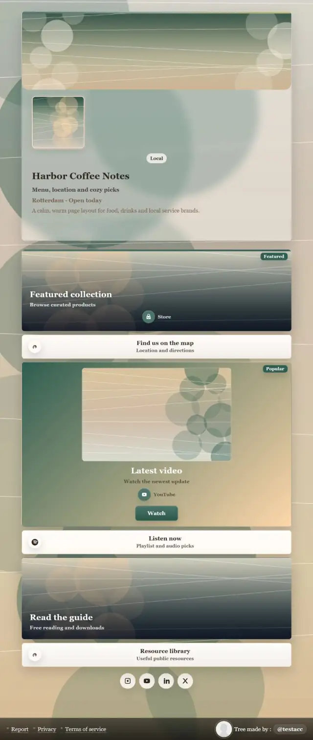 Cafe menu preview